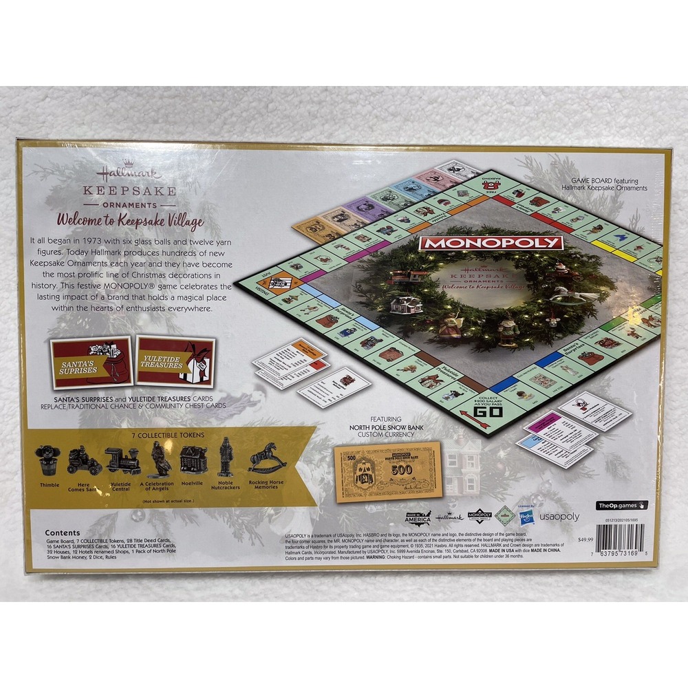 Hallmark Keepsake Monopoly Welcome To Keepsake Village Board Game NIB - Picture 2 of 5